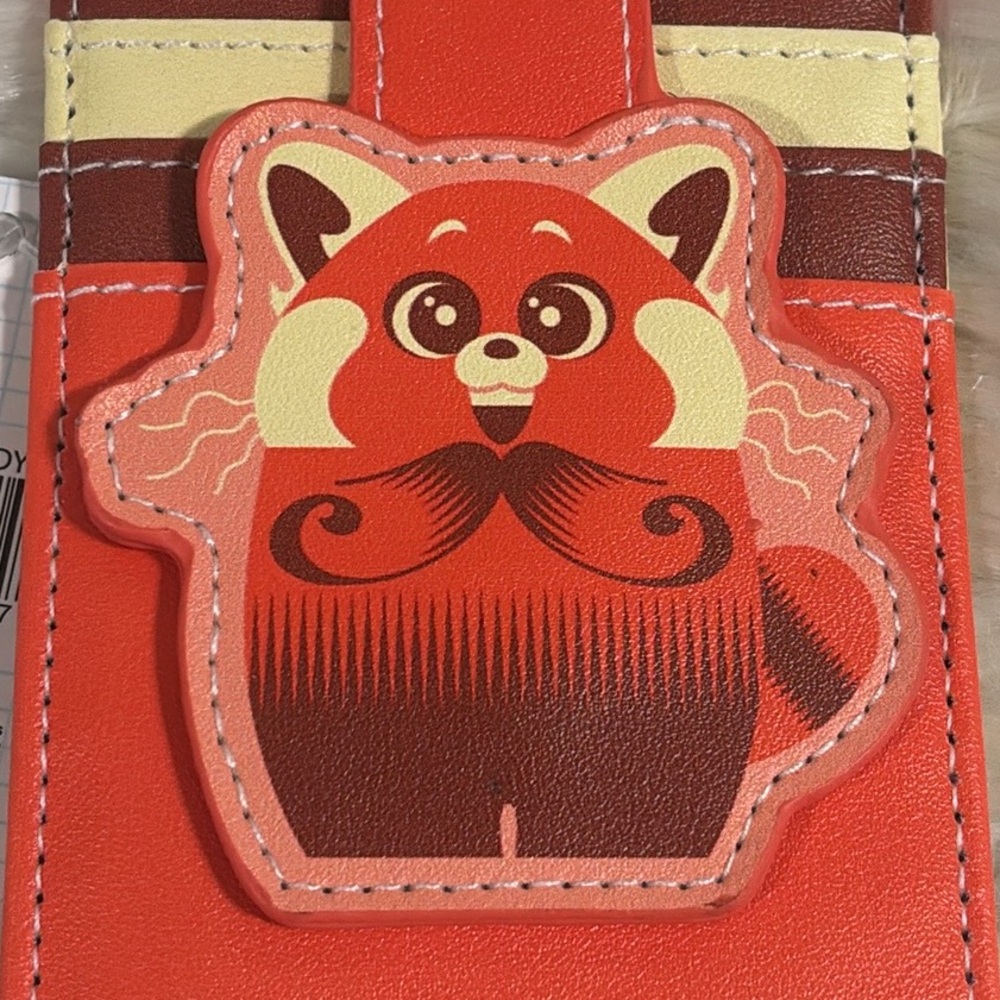 DISNEY VEGAN LEATHER WALLET, ID CARD HOLDER, TURNING RED RED PANDA MEI NWT - Picture 2 of 5